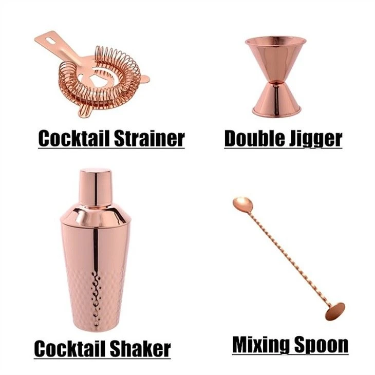 customized copper bartender cocktail maker kit