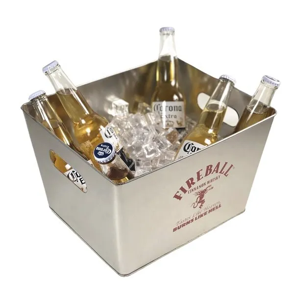 Seau de glace en métal galvanisé