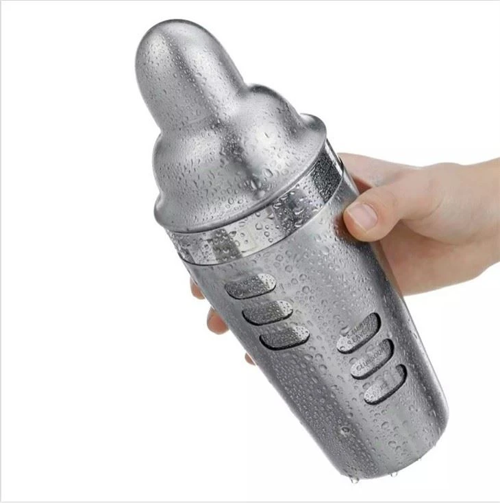 Manufacturers martini shaker with recipes on side
