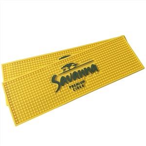 Tapis de bar en caoutchouc jaune