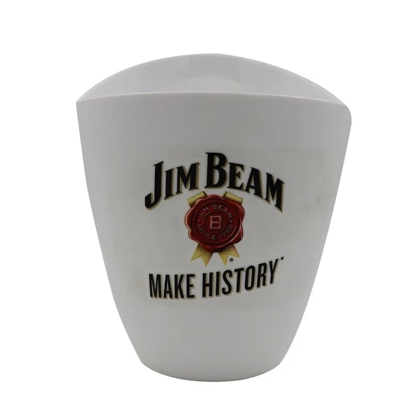 Customized White Plastic Ice Bucket